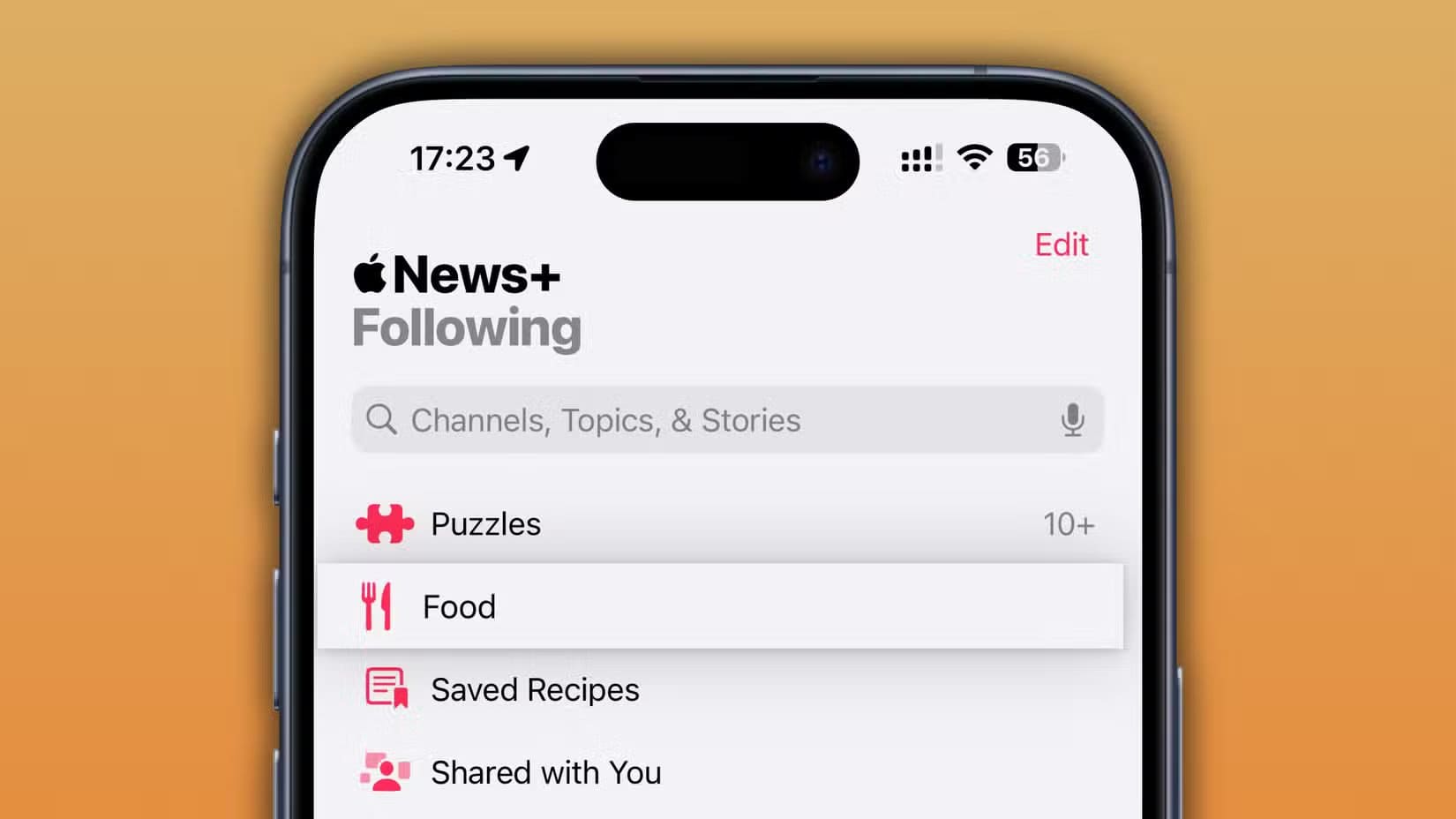 ios-18-4-news-app-following-tab-food-section-selected خسارة الوزن بفعالية مع هاتف iPhone