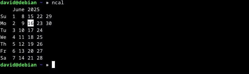 ncal-june-2025 أدوات Terminal أساسية في Linux يُفضل تثبيتها بعد أي تثبيت جديد