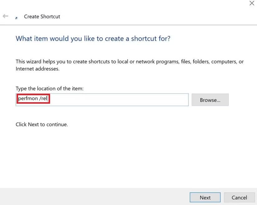 perfmon-rel-shortcut أداة مدمجة تساعدك على تشخيص مشاكل Windows 11 دون برامج خارجية