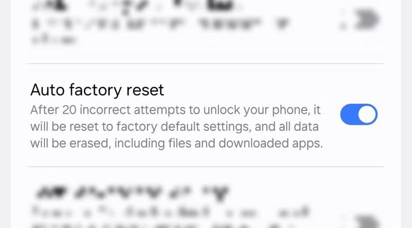 samsung-auto-factory-reset-toggle-in-secure-lock-settings كيف تؤمن هاتف سامسونج من السرقة وحماية بياناتك الشخصية بخطوات بسيطة