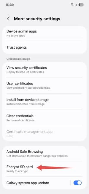 samsung-more-security-settings-menu كيف تؤمن هاتف سامسونج من السرقة وحماية بياناتك الشخصية بخطوات بسيطة