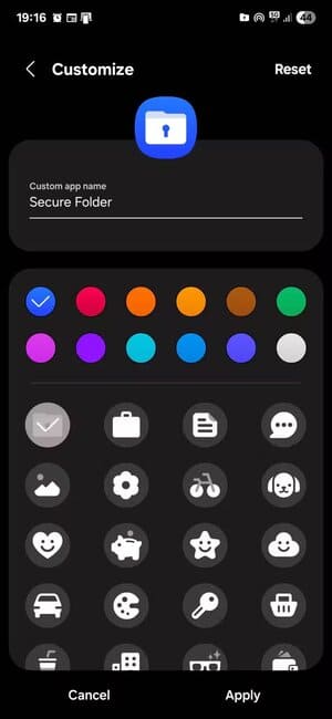 samsung-secure-folder-customize-app-icon-and-name إعدادات تجعل Samsung Secure Folder أكثر حماية من أي وقت مضى