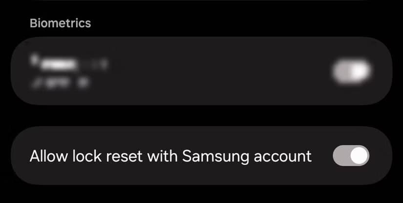 samsung-secure-folder-reset-with-samsung-account-toggle إعدادات تجعل Samsung Secure Folder أكثر حماية من أي وقت مضى