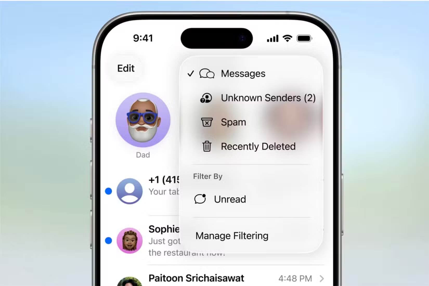 text-message كيف يمنع iOS 26 المكالمات والرسائل غير المرغوب فيها تلقائيًا