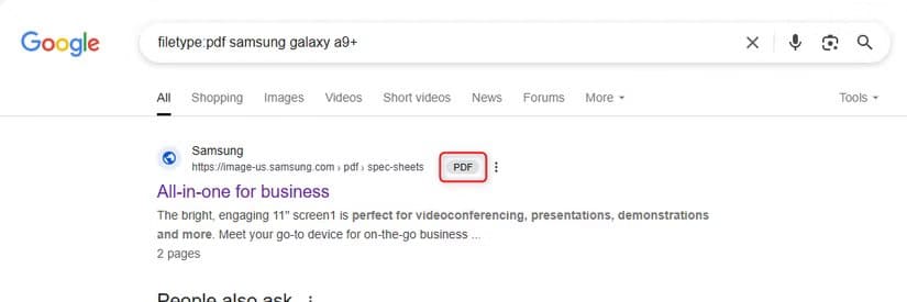 the-google-search-result-for-a-file-type-specific-search-query أفضل 8 طرق للحصول على نتائج دقيقة عند البحث في Google