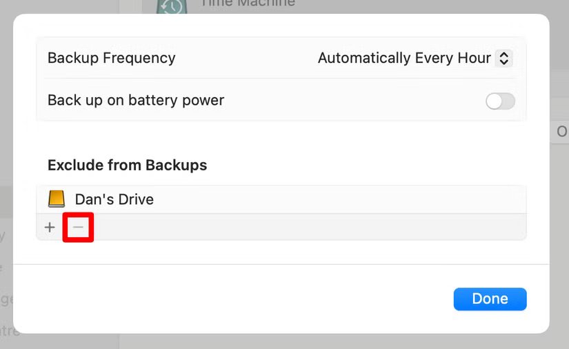 time-machine-exclusions-window طريقة حفظ صور iCloud بدون إنترنت على جهازك المحلي