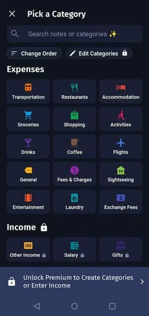 travelspend-screenshot أفضل 8 تطبيقات مجانية لمتابعة الميزانية اليومية على iPhone