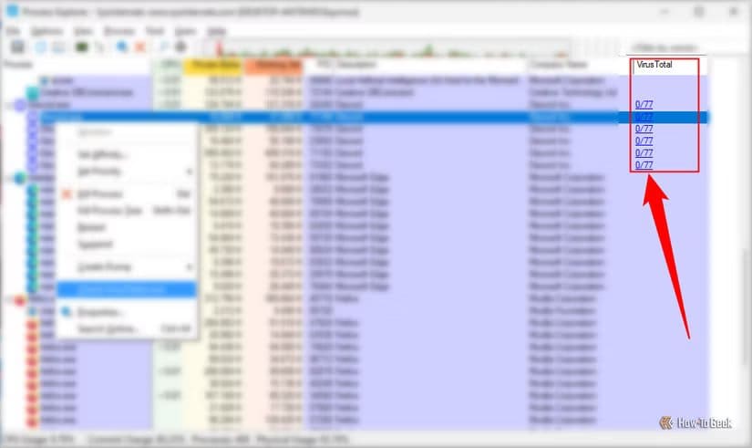 virustotal-results أداة من Microsoft توفّر تحكمًا متقدمًا في العمليات أفضل من Task Manager