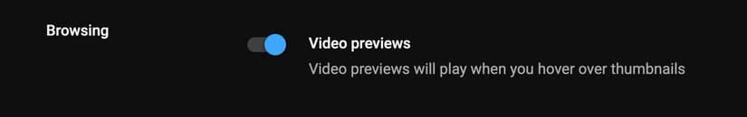youtube-previews-option 3 خطوات تجعل YouTube يعرض فيديوهات تناسب اهتماماتك