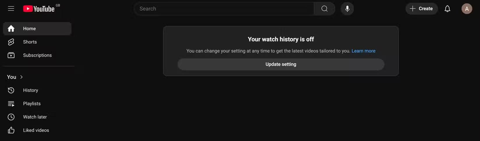 youtube-watch-history-turned-off 3 خطوات تجعل YouTube يعرض فيديوهات تناسب اهتماماتك