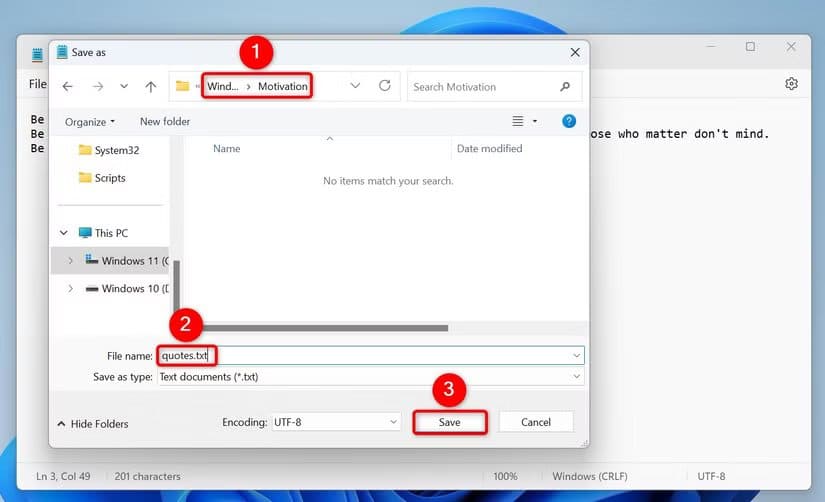 1-save-quotes نص PowerShell البسيط الذي يمنحك تحفيزًا يوميًا بمجرد تشغيل الكمبيوتر