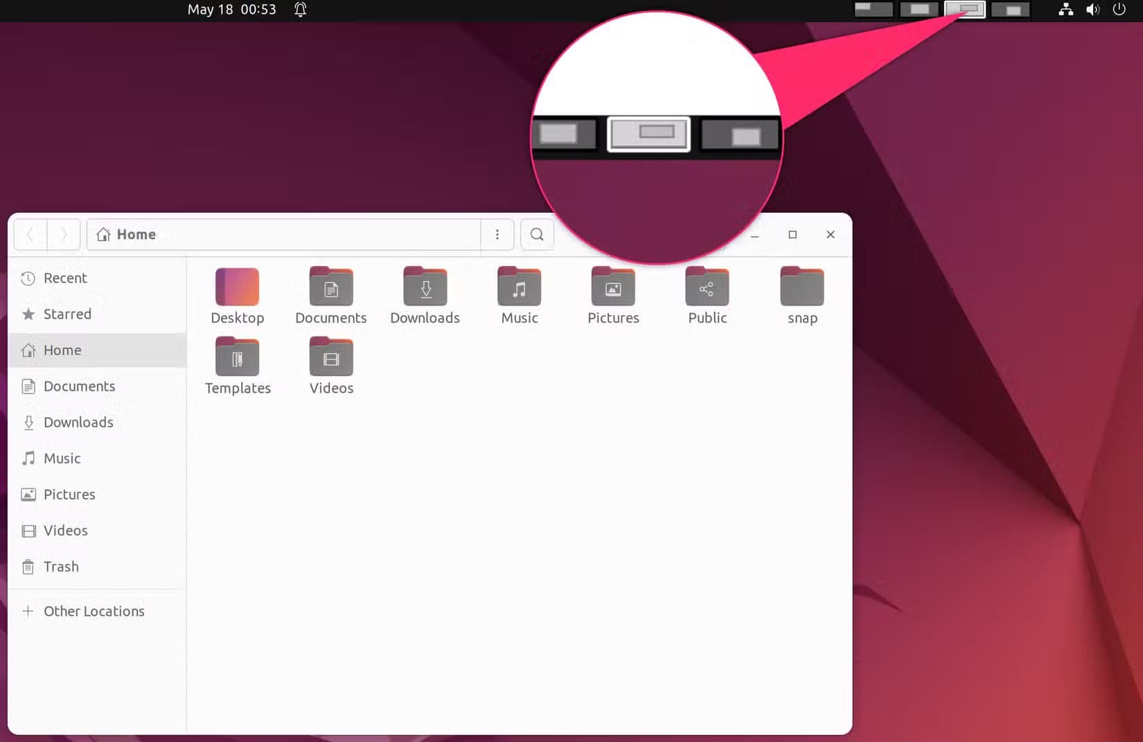 10-ubuntu-22-04-panel-based-virtual-desktop-switcher تجربة استخدام مختلفة تجعل Ubuntu خيارًا لا يمكن تجاهله