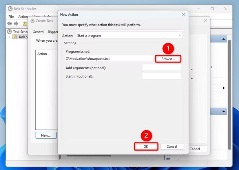 4-schedule-quotes-batch-file نص PowerShell البسيط الذي يمنحك تحفيزًا يوميًا بمجرد تشغيل الكمبيوتر