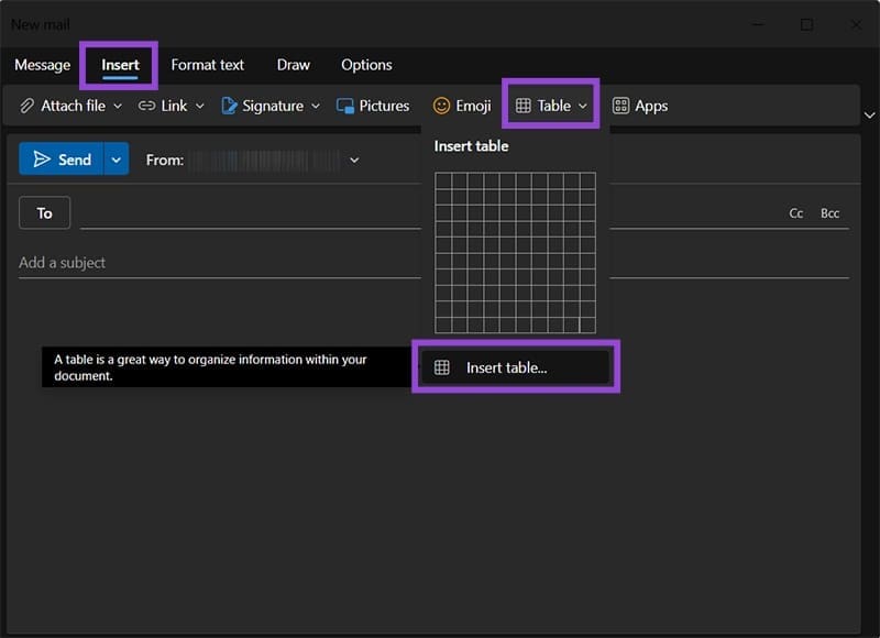 How-to-Insert-a-Table-in-Outlook-Email-2 إدراج جدول منسق في رسالة Outlook بخطوات بسيطة