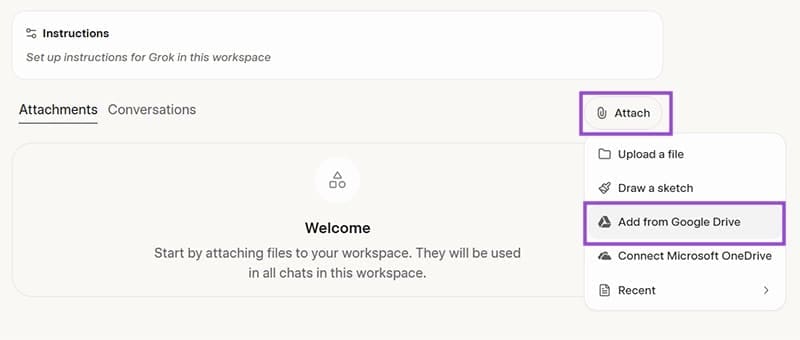 How-to-Integrate-Google-Drive-With-Grok-Studio-7 دمج Google Drive مع Grok Studio لتحسين عملك بسهولة