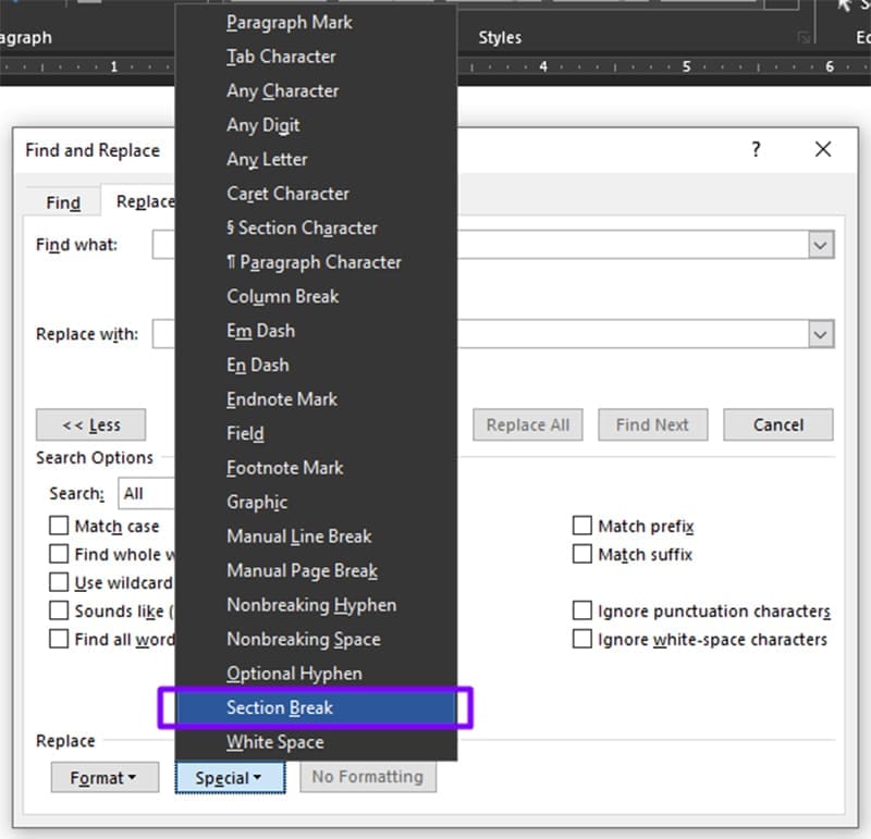 How-to-Remove-a-Section-Break-in-MS-Word-6 تخلّص من الصفحات الزائدة بسبب فواصل القسم في مستندك Word