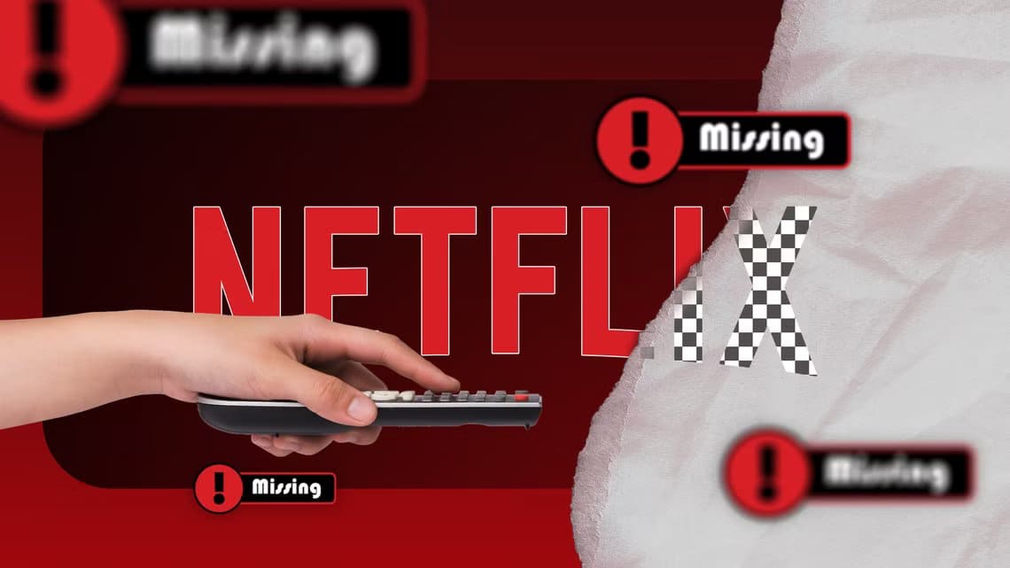 a-hand-holding-a-remote-control-with-the-netflix-logo-in-the-background-surrounded-by-missing-warnings ما ينقص Netflix لتصبح خدمة بث متكاملة
