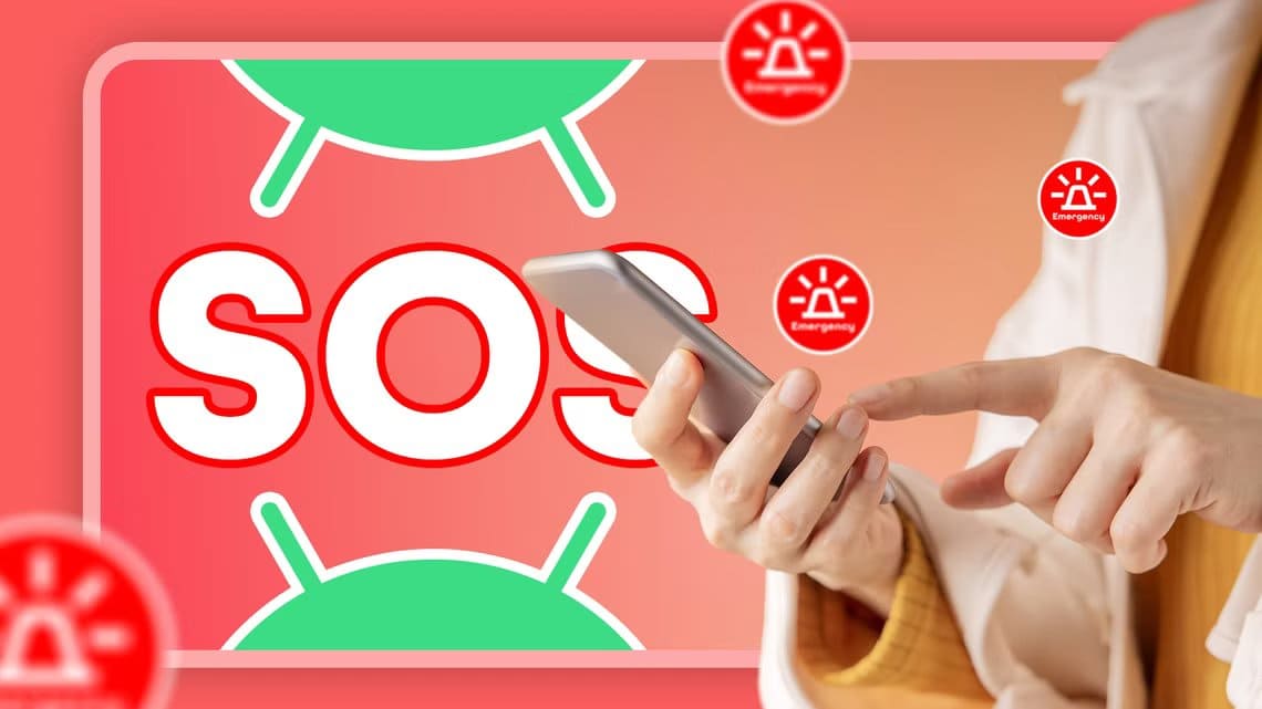 a-person-holding-a-smartphone-with-a-large-red-sos-text-prominently-displayed-in-the-background-and-multiple-red-emergency-alert-icons-with-sirens-surrounding-the-scene إعدادات طوارئ يجب تفعيلها فورًا على كل هاتف Android لحمايتك في المواقف الخطيرة