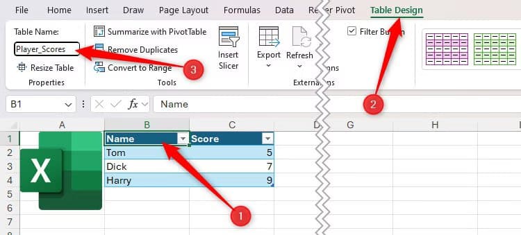 a-table-in-microsoft-excel-is-renamed-player_scores متى يكون Google Sheets أفضل من Microsoft Excel