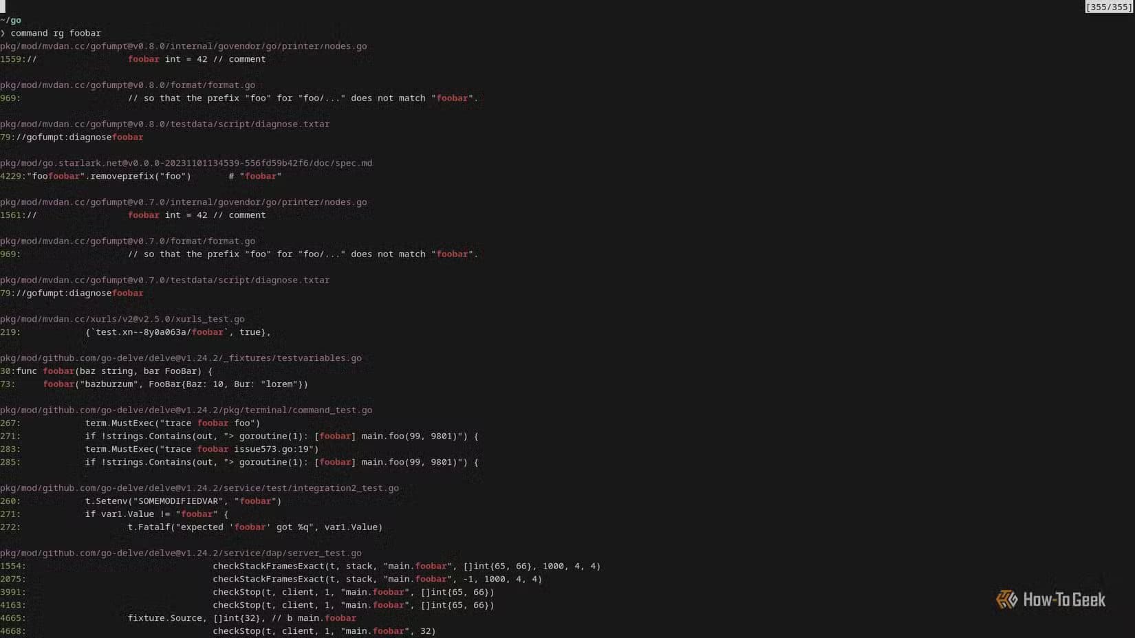 a-terminal-window-displays-a-list-of-search-results-with-a-search-term-highlighted-in-red أفضل بدائل لأوامر Linux التقليدية لتحسين تجربة سطر الأوامر