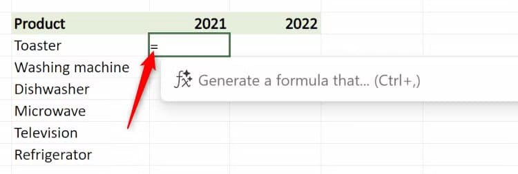 an-equal-sign-is-typed-into-a-cell-in-excel-for-the-web-and-a-copilot-prompt-appears-where-the-user-can-descibe-the-formula-they-want-to-generate ميزات رائعة في Excel ستغير طريقة عملك هذا الشهر
