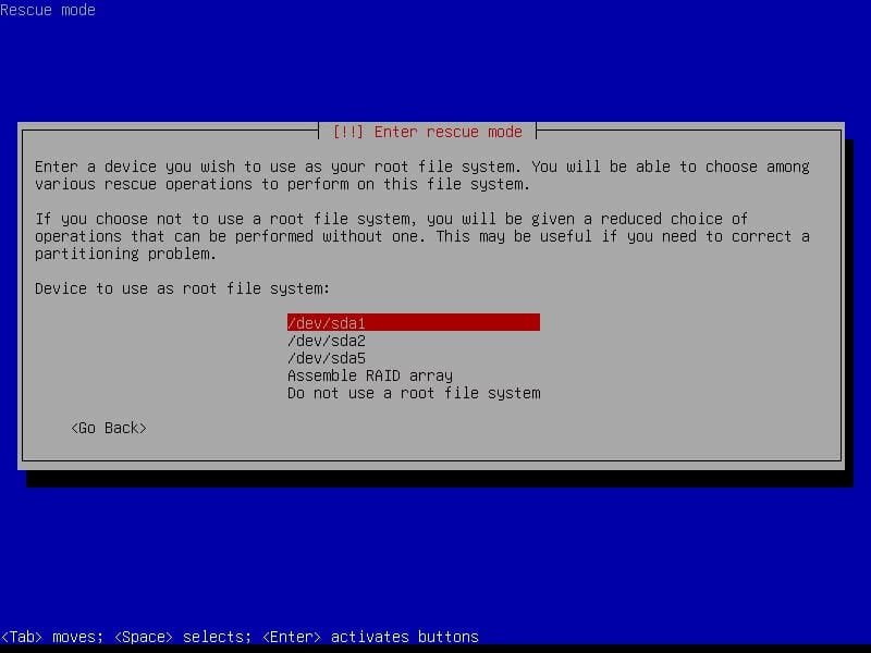 debian-rescue-mode تعلم استخدام Terminal في Linux بدون أخطاء مدمرة
