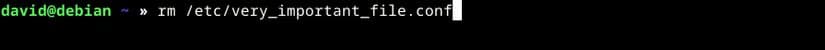 debian-rm-important-file تعلم استخدام Terminal في Linux بدون أخطاء مدمرة