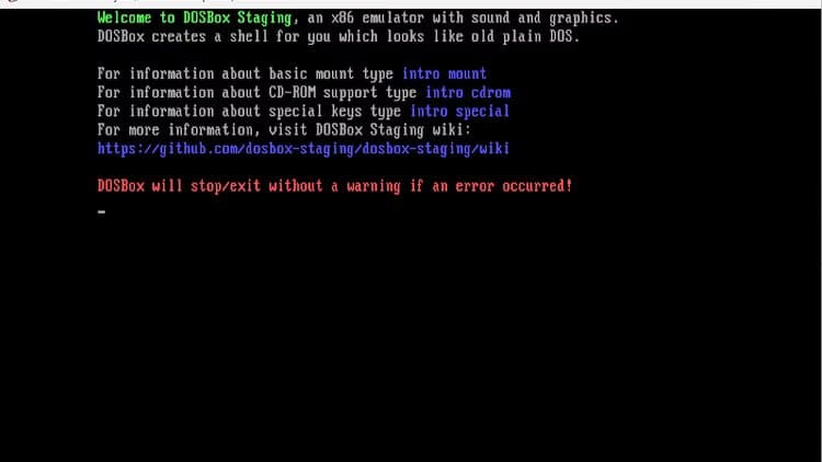 dosbox-intro-to-commands طريقة فعالة لتشغيل ألعاب DOS القديمة على Windows 11 بدون مشاكل توافق
