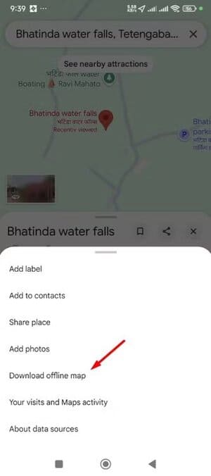 download-offline-map-option-in-google-maps إعدادات طوارئ يجب تفعيلها فورًا على كل هاتف Android لحمايتك في المواقف الخطيرة