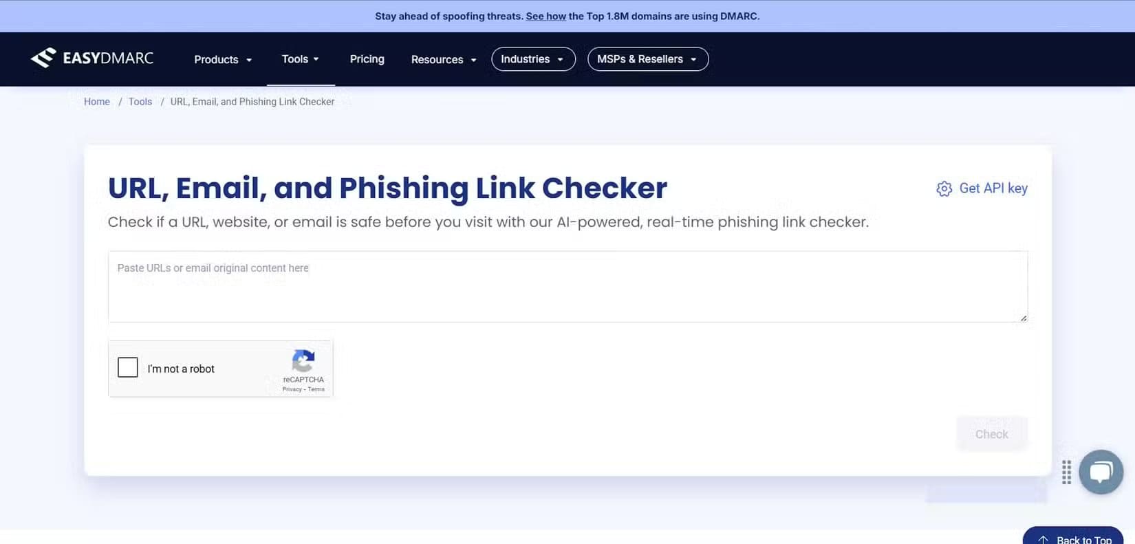 easydmarc-link-checker أدوات مجانية تحميك من الروابط الخبيثة قبل أن تنقر عليها