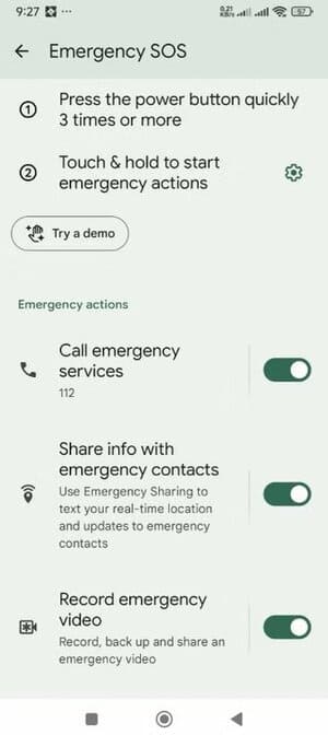 emergency-actions-section-in-the-personal-safety-app إعدادات طوارئ يجب تفعيلها فورًا على كل هاتف Android لحمايتك في المواقف الخطيرة