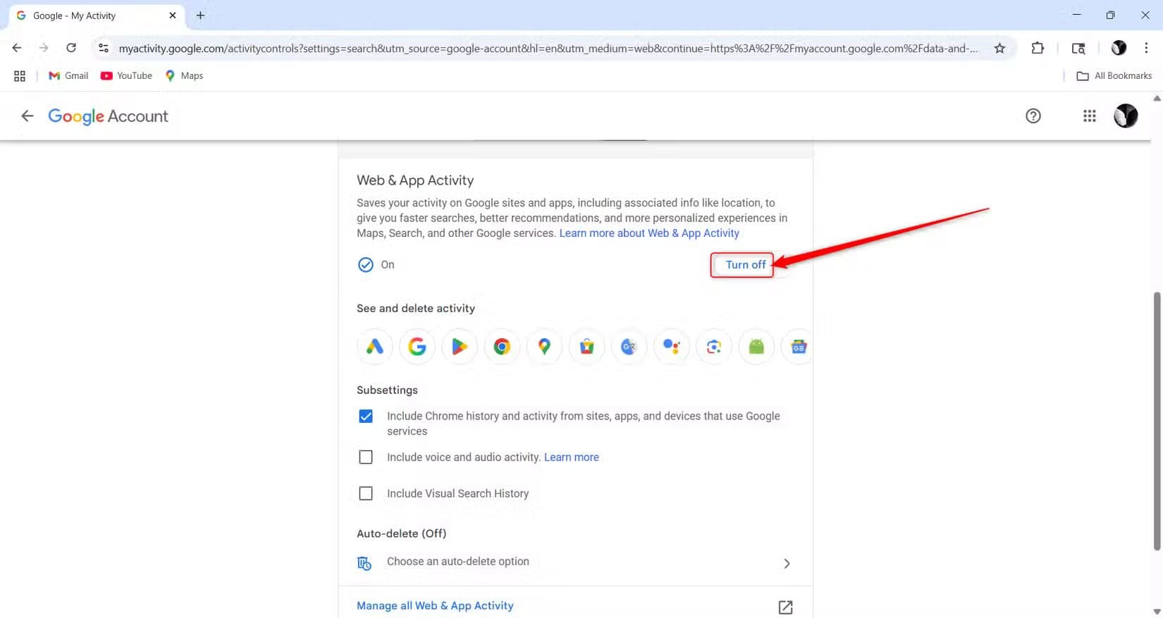 google-account-turn-off-activity-tracking طرق تمنع جوجل من تتبع نشاطك على الإنترنت دون التضحية بالراحة