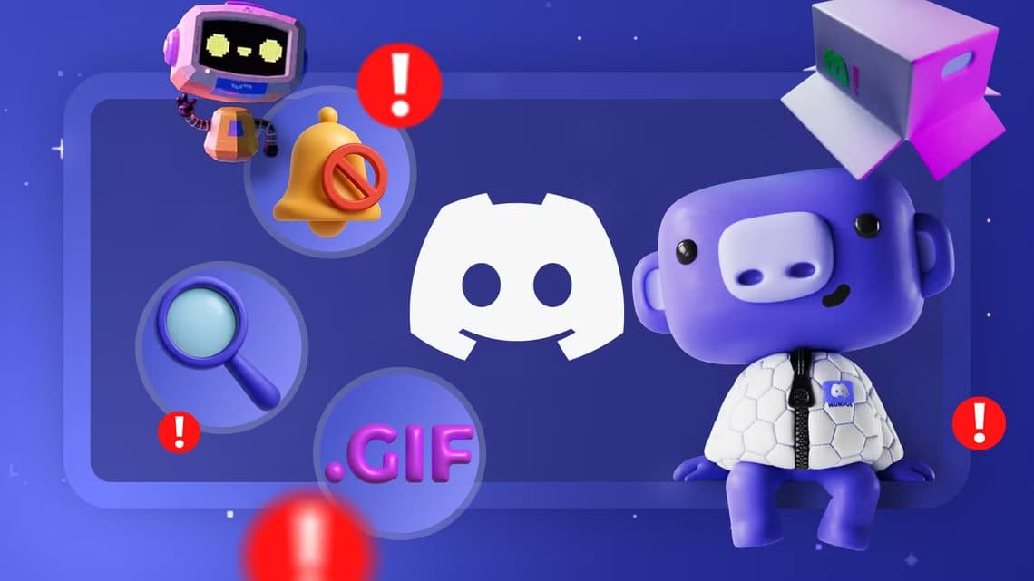 illustration-featuring-discord-s-mascot-with-a-muted-bell-magnifying-glass-and-a-gif-icon-surrounded-by-several-warning-signs أدوات أساسية يفتقدها مستخدمو Discord رغم تكرار المطالبات بإضافتها