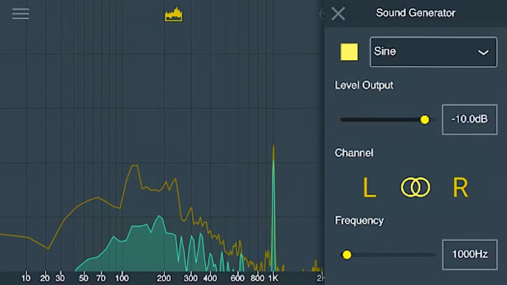 krk-audio-tools-showing-how-the-speaker-sound-is طريقة بسيطة لتحسين صوت المسرح المنزلي باستخدام هاتفك