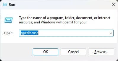 launcing-the-windows-local-group-policy-editor-from-the-run-dialog كيف توقف ميزة Recall في Windows وتحمي خصوصيتك