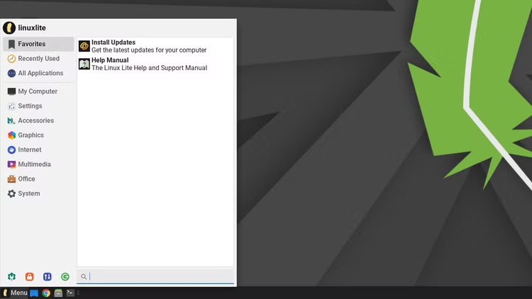 linux-lite-menu أسهل توزيعات Linux مناسبة للمبتدئين