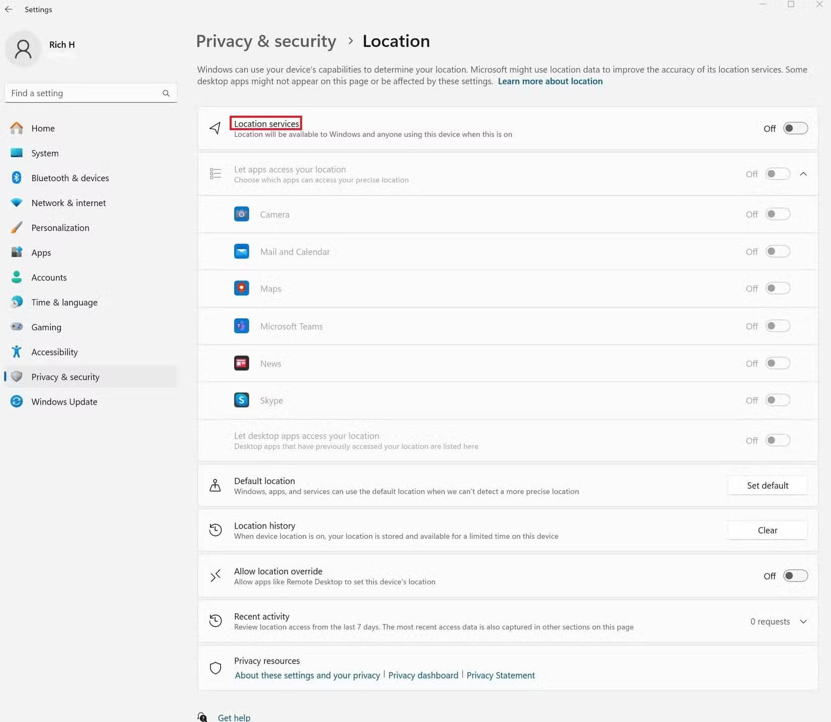 location-data-4 إعدادات يجب تعديلها في Windows 11 لتحمي خصوصيتك