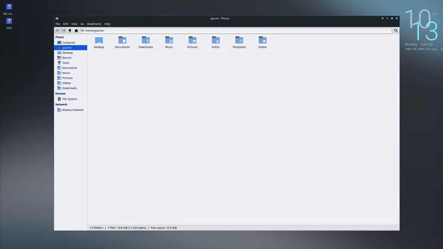 mx-linux-file-manager-1 أسهل توزيعات Linux مناسبة للمبتدئين