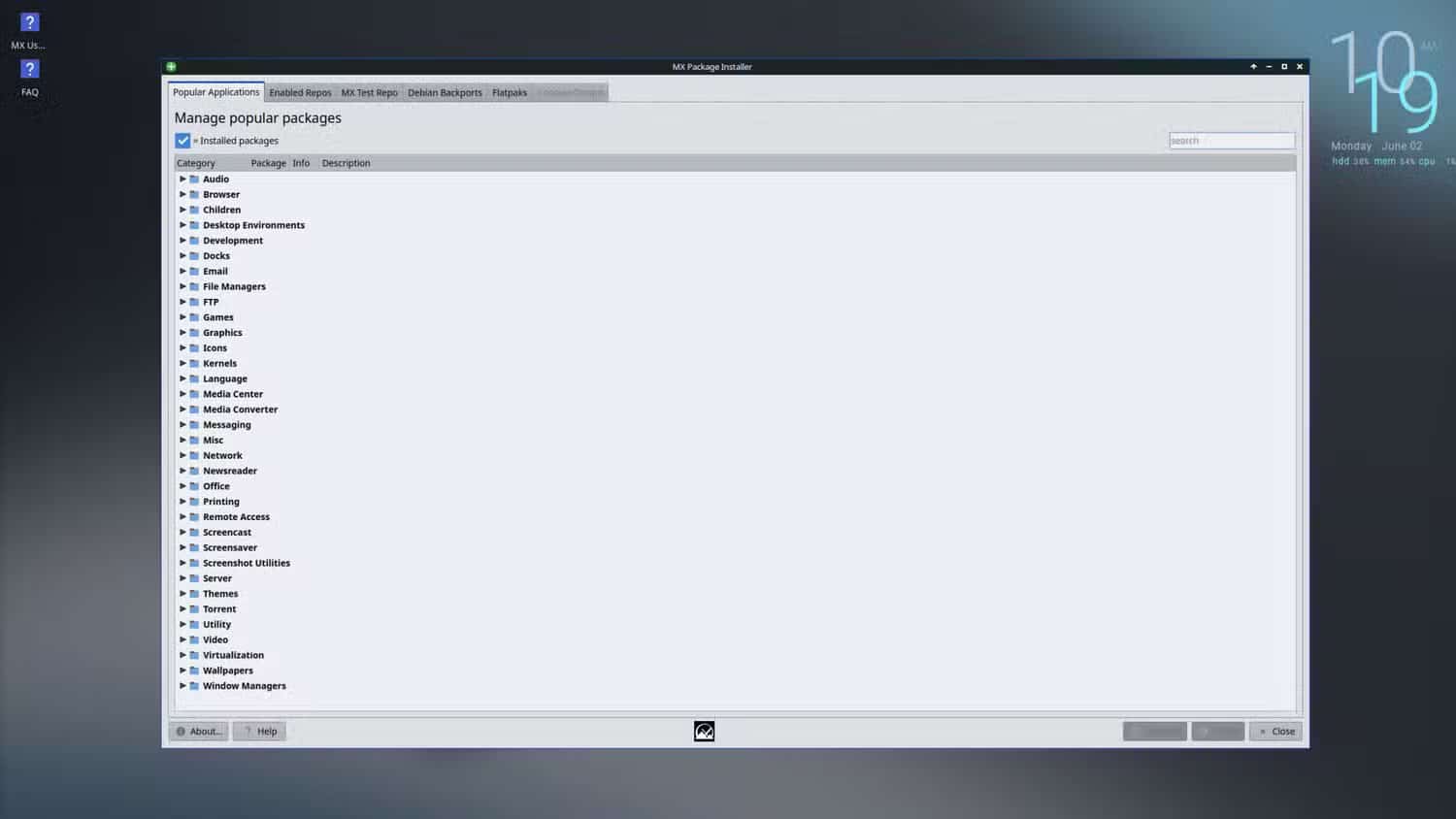 mx-linux-package-installer أسهل توزيعات Linux مناسبة للمبتدئين
