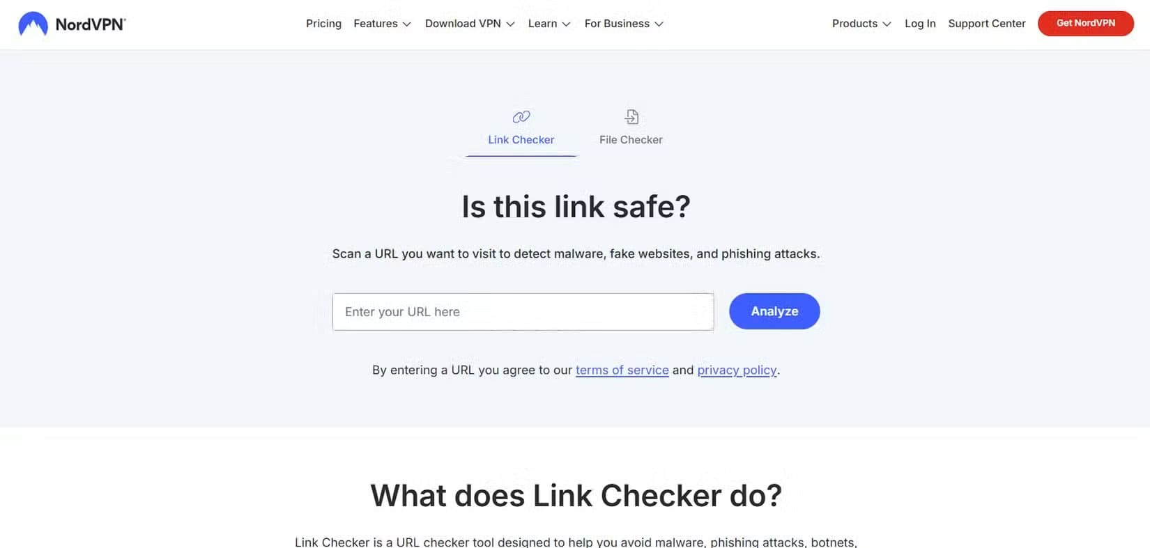 nordvpn-link-checker أدوات مجانية تحميك من الروابط الخبيثة قبل أن تنقر عليها