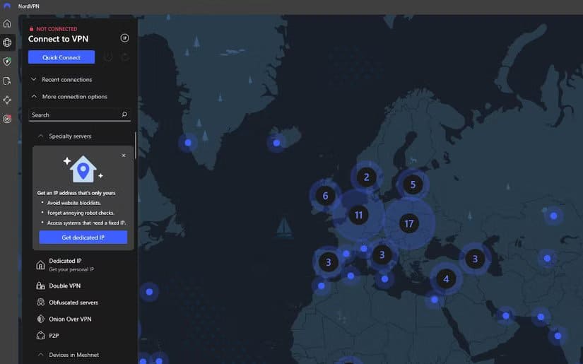 nordvpn-map-screen-1 تطبيقات Windows المدفوعة التي تستحق كل قرش تدفعه