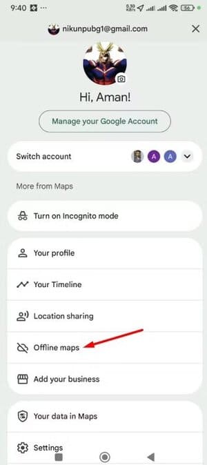 offline-maps-option-in-google-maps إعدادات طوارئ يجب تفعيلها فورًا على كل هاتف Android لحمايتك في المواقف الخطيرة