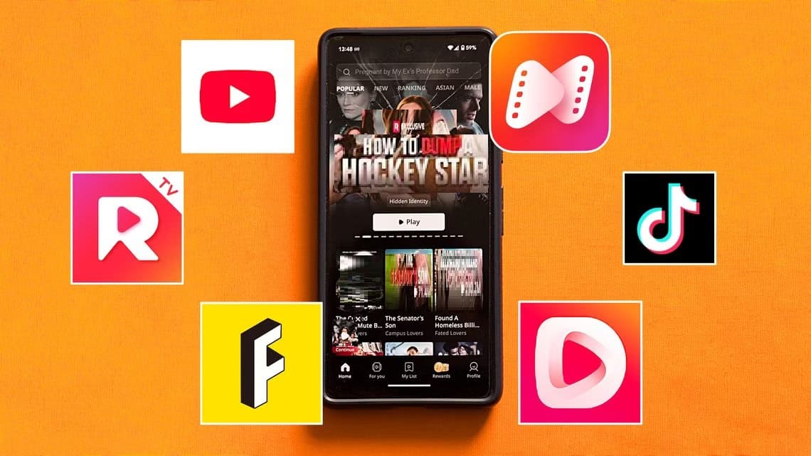 pixel-phone-with-micro-drama-apps-logos أفضل المسلسلات القصيرة التي يمكنك مشاهدتها كاملة في وقت قصير