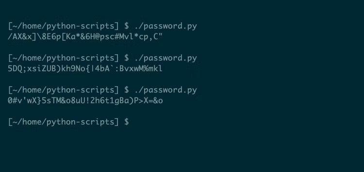 python-password-gen أهم نصوص Python التي تحتاجها لتبدأ البرمجة بسهولة