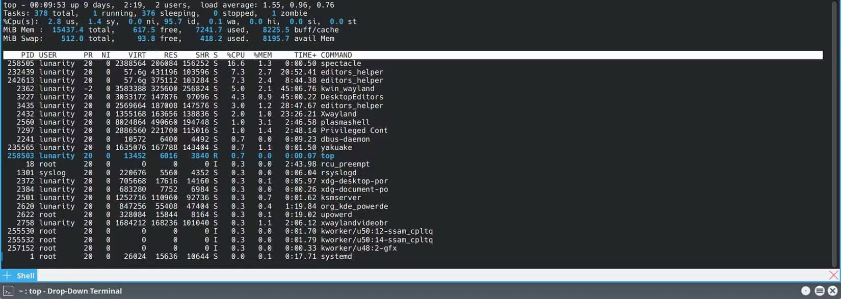 regular-top برامج أساسية يجب تثبيتها على أي نظام Linux جديد لتحسين الأداء والوظائف