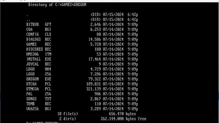 running-oregon-trial طريقة فعالة لتشغيل ألعاب DOS القديمة على Windows 11 بدون مشاكل توافق
