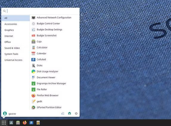 solus-app-menu أسهل توزيعات Linux مناسبة للمبتدئين