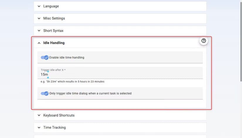super-productivity-idle-handling-feature بديل مجاني مفتوح المصدر يغنيك عن تطبيقات الإنتاجية المدفوعة