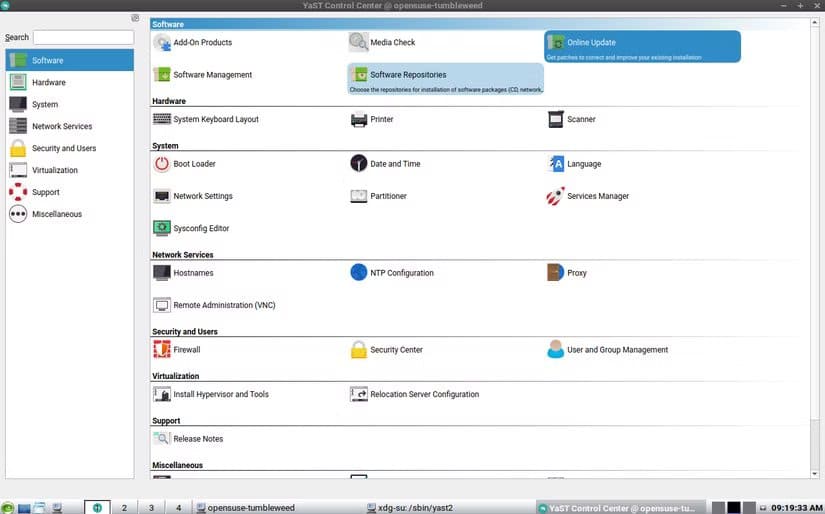 the-opensuse-yast-settings-manager ما يميز openSUSE ويجعلها تنافس أقوى توزيعات Linux