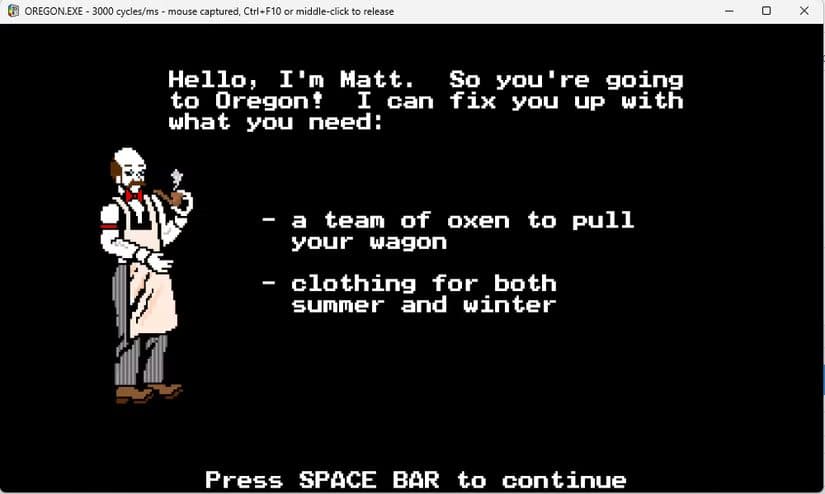 the-oregon-trail طريقة فعالة لتشغيل ألعاب DOS القديمة على Windows 11 بدون مشاكل توافق